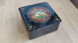 Vintage Schmuckschatulle 1980er, Blumenmuster, Top! (W1)