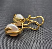18 Karat 750 Gold Ohrclips Mit Perlen