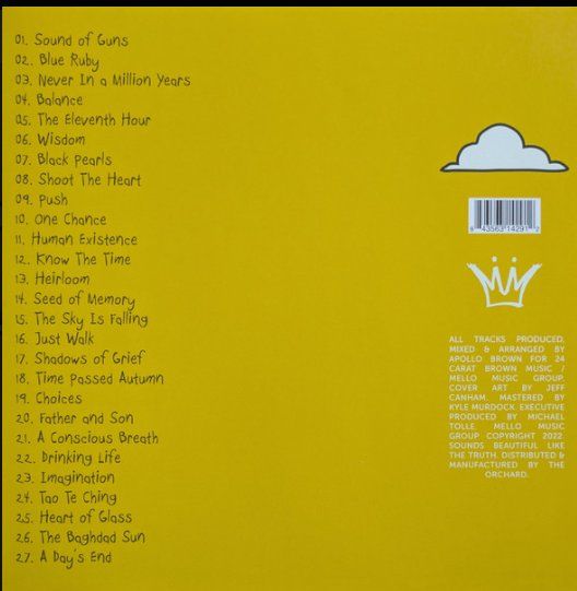 Dischi in vinile: Vinyle Apollo Brown Clouds -LP Limited Edition Comme Neuf – Nuovo (secondo la descrizione) da St-Prex venduto da kro_7jxt 1