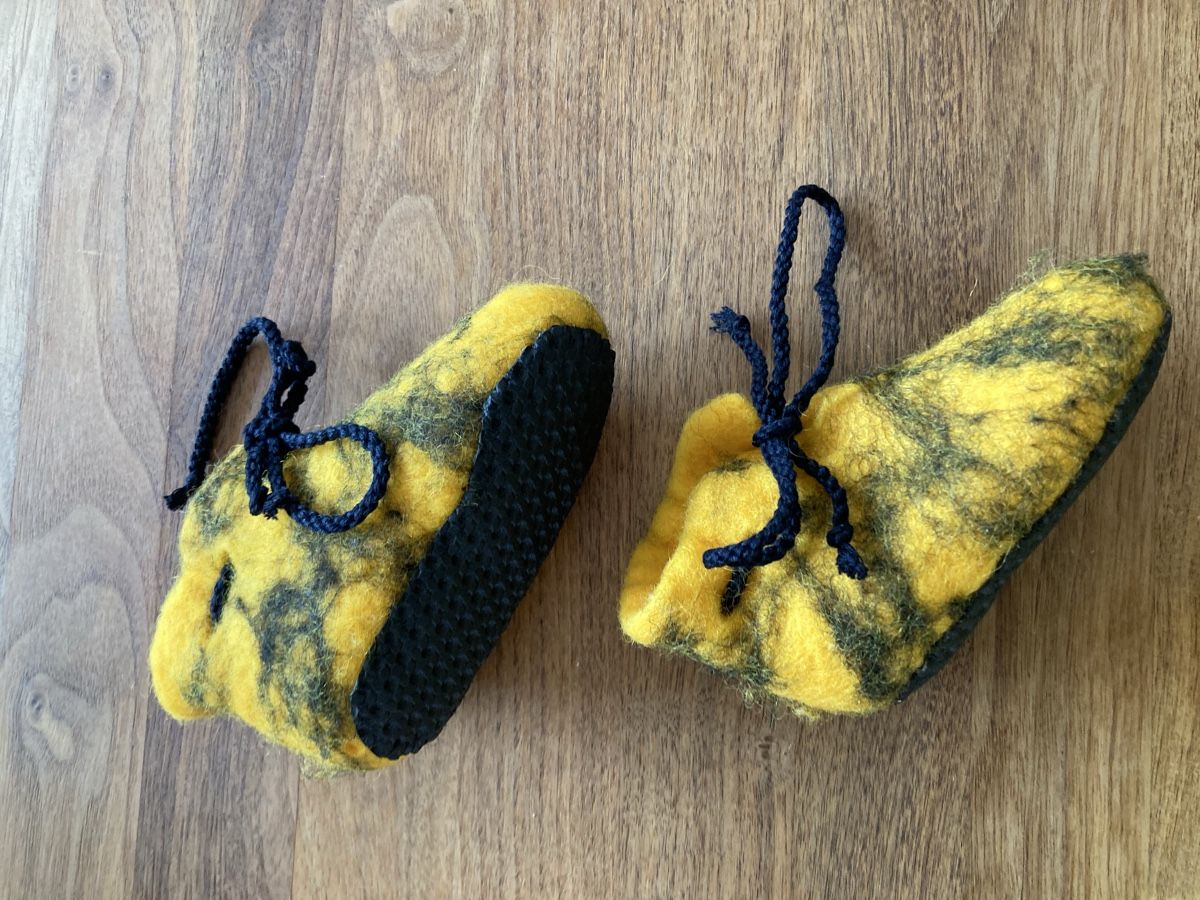 Scarpe per ragazzi: Filzfinken gelb – Nuovo (secondo la descrizione) da Kesswil venduto da Branca-01 5