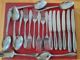 Besteckset Solingen Rostfrei  D vintage Löffel Gabeln Messer