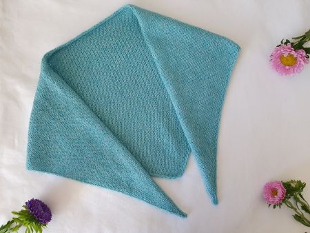 Dreieckstuch Handgestrickt, Unikat, Geschenk, Türkis