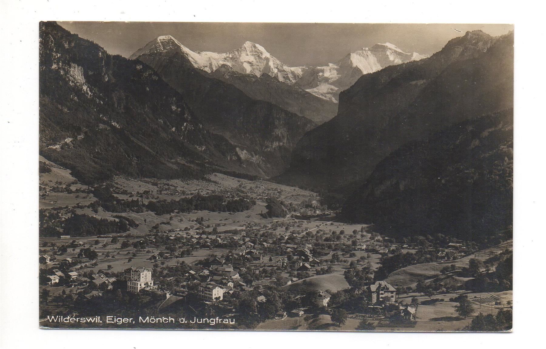 Cartoline postali: WILDERSWIL Eiger, Mönch u. Jungfrau – Usato da Jona venduto da philajona