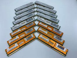 16× HP 1 GB RAM Module – 2Rx8 PC2-5300F-555-11