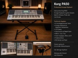 Korg PA50 Professional Arranger Keyboard inkl. Ständer&Pedal