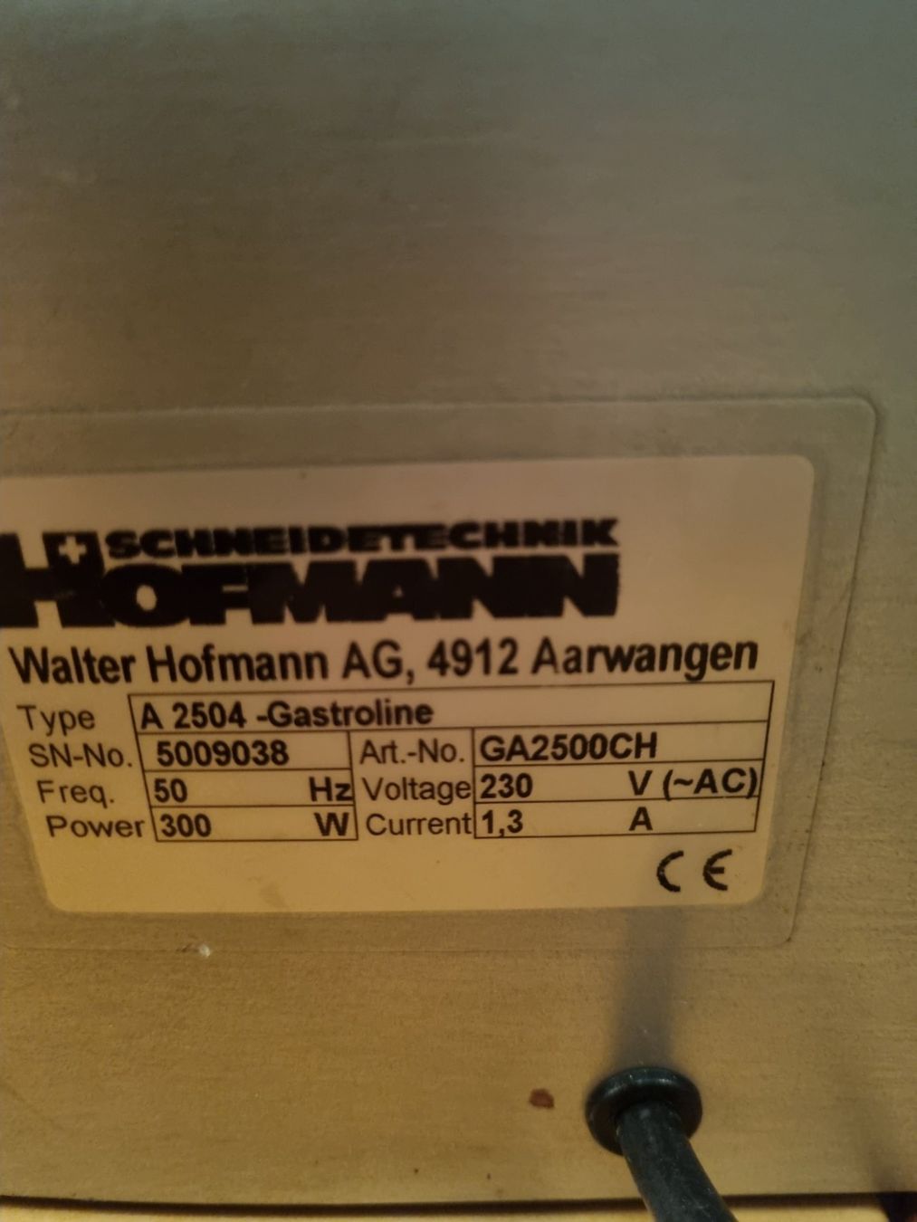 Küchengeräte: Aufschnittmaschine Gastroline / Hofmann – Gebraucht aus Bern von porcini80 3
