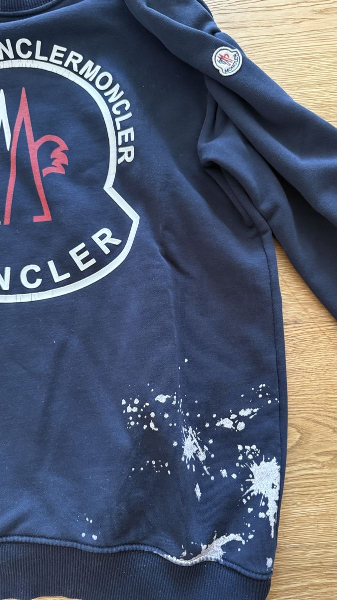 Moncler Pulls & Sweat-shirts: Moncler Logo Sweatshirt Navy Blue Size M – D'occasion à Boswil par hey.itsme 2