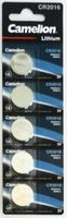 5 Knopfzellen CR2016 - 3Volt - Camelion