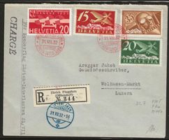 1932 : R-Flugpost Brief Nr. 32.7 : KP 180.--