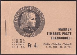 1953, Markenheft Nr.2. ungebraucht Pro Juventute, Kat: 140.-