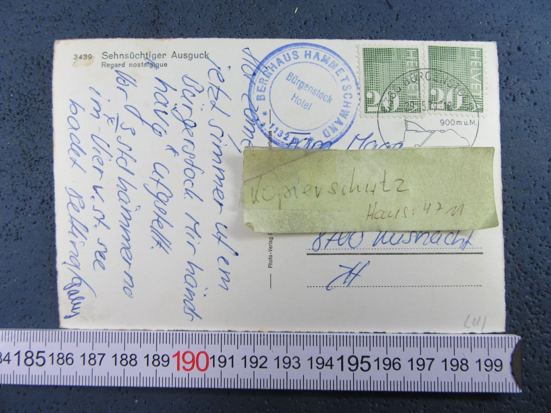 Cartoline postali: KUH IM STALLFENSTER LU AK – Usato da Ettingen venduto da Hausi4711 1