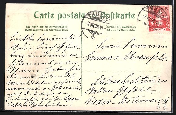Cartoline postali: Thusis, Ortsansicht mit Hohen Rhäthen u – Usato da Berlin venduto da bartko-reher 1