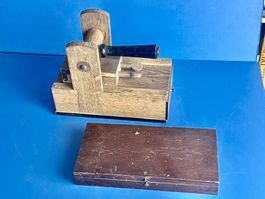 Kleine antike Druckerpresse ca. 22 x 11 x 20 cm Eichenholz
