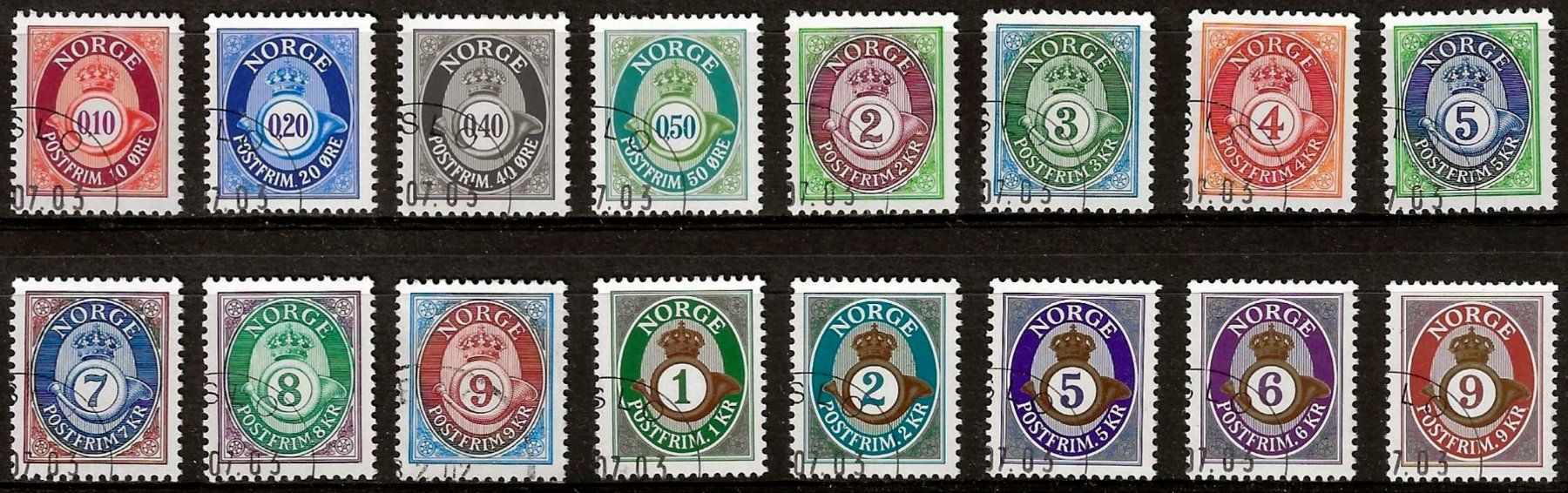 Tous les timbres: Serie Freimarken Posthörner Norwegen – Neuf (Voir description) à Lenk im Simmental par Ruedauph