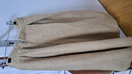 Warme Strickjacke aus Alpaka-Wolle, Beige, Grösse S