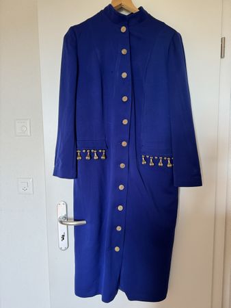 Louis Féraud Paris Kleid Gr.40Damenkleid Königsblau 👗