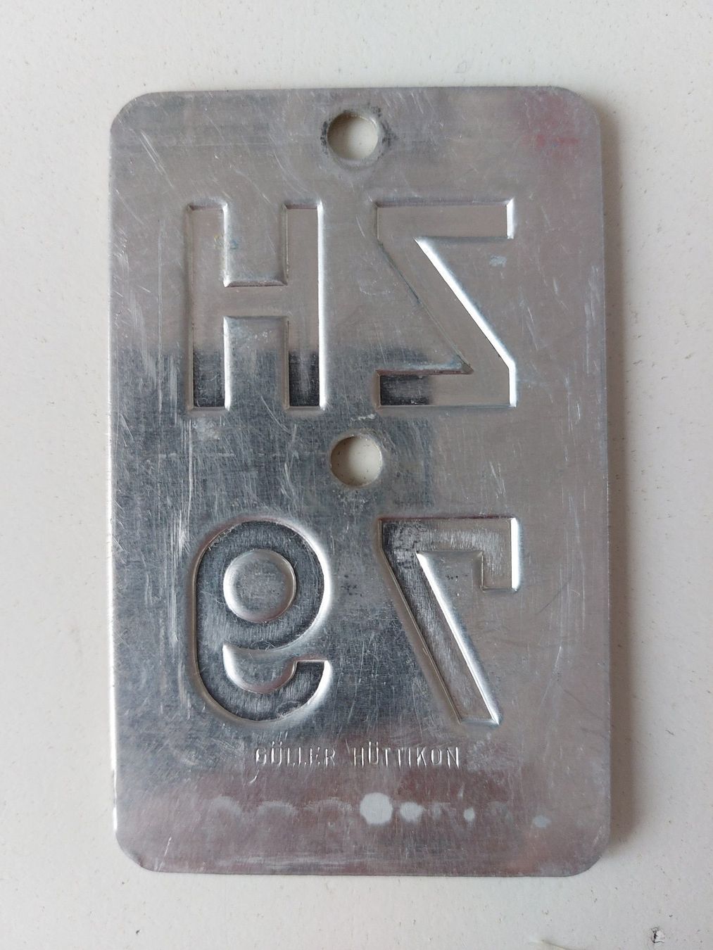 Sachs Insegne: Velonummer ZH 79 Mofanummer gelb plaque Mofa – Usato da Schenkon venduto da Uhu007 1