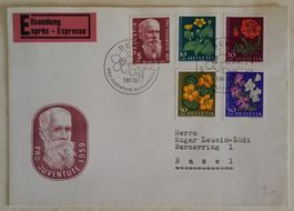 ZB74) 1959 FDC Pro Juventute (P2) Kt. 25.-