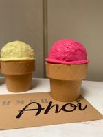 4x Glace / Eis künstliches Lebensmittel, Dekoration