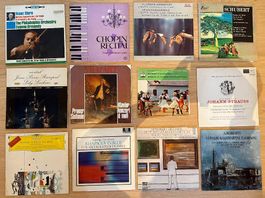 Lot 12 Vinyles Virtuoses, Chopin Schubert Stern Gershwin etc