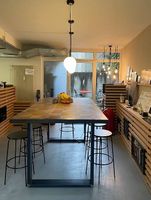 Desginer Esstisch, handgefertig & schwer, auch fürs Büro :)