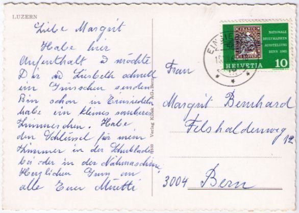 Cartoline postali: Luzern – Usato da Binningen venduto da Mountainrider 1
