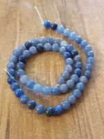 1 Strang natürlicher blauer Aventurin-Steinperlen, 6 mm