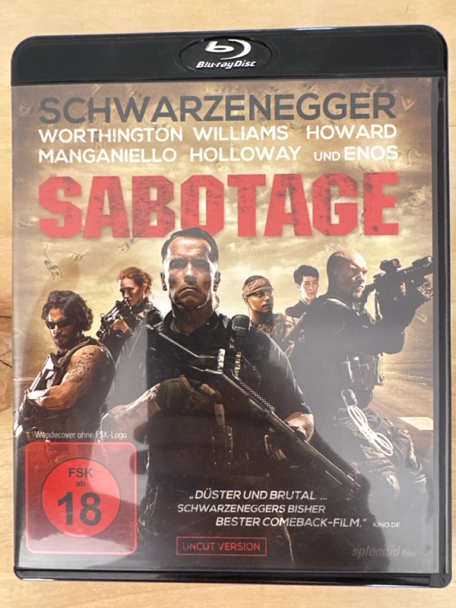 Alle DVDs: Blu-ray Film Sabotage uncut version – Gebraucht aus Solothurn von Alex702