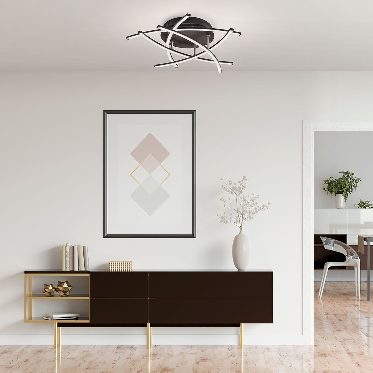 Kronleuchter & Deckenlampen: Deckenleuchte, Schwarz, Dimmer, 50 cm ∅ – Neu (gemäss Beschreibung) aus Kreuzlingen von Smart-Light 1