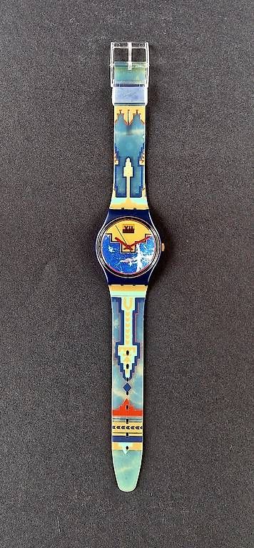 Orologi: Swatch Blue Flamingo GN114 – Usato da Bassersdorf venduto da Zwoebschi