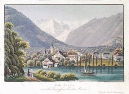 Interlaken Aquatinta von Dikenmann