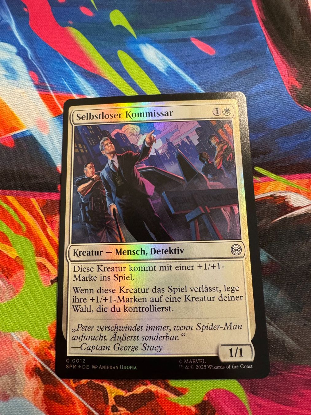 Magic The Gathering Sammelbilder & Trading cards: Selbstloser Kommissar - Foil - Marvel's Spider-Man - Magic – Neu (gemäss Beschreibung) aus Bülach von Pfrenzel