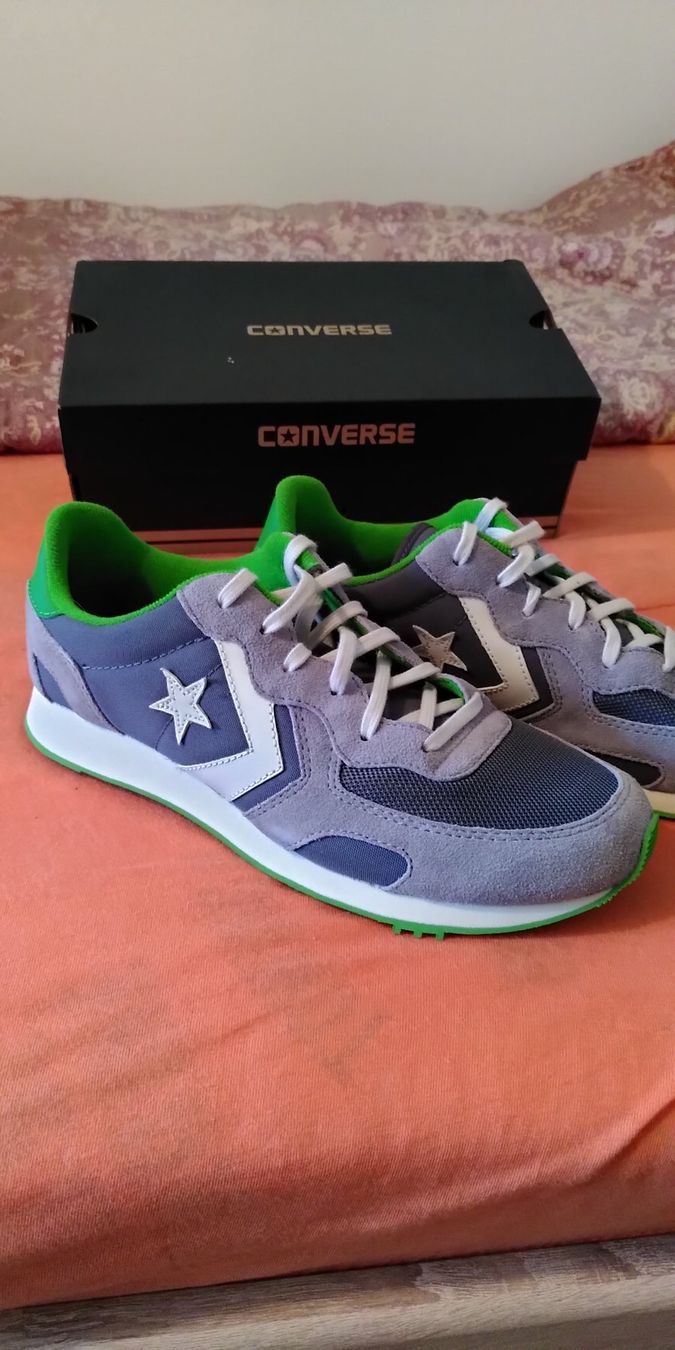 Converse Scarpe da uomo: Converse Sneaker in Grau, Weiss, Grün Gr. 43 – Nuovo e nell'imballaggio originale da Zürich venduto da alessa88 1