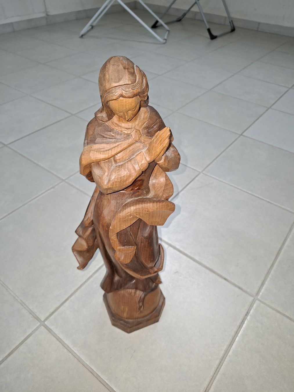 Statuette: Aus Holz geschnitzte Maria 52 cm – Usato da Cham venduto da Roli692 1