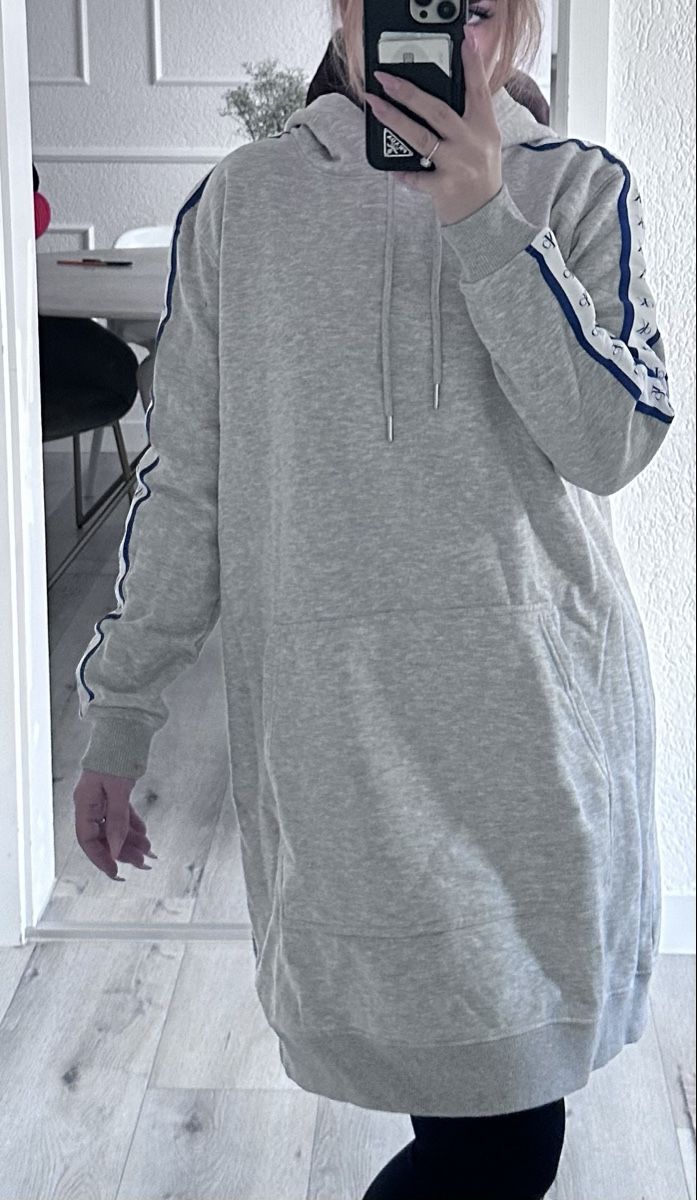 Calvin Klein Maglioni & Felpe: Calvin Klein Kapuzenpullover Kleid Grau Damen Gr. L – Nuovo (secondo la descrizione) da Frick venduto da Soleil4658 6