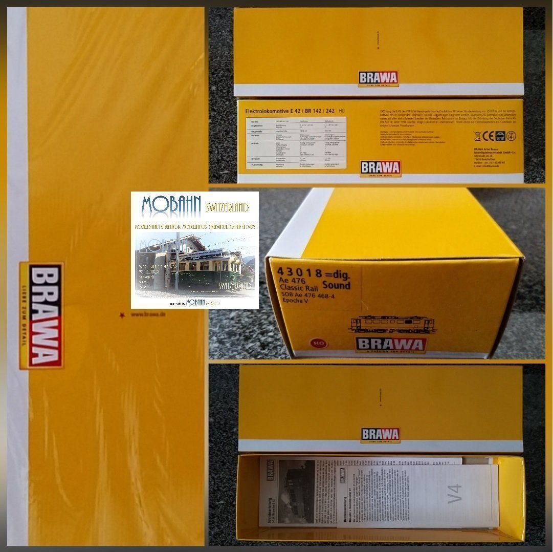 Brawa Trains électriques: BRAWA 43018 - Ae 476 SOB - DCC/Sound – Neuf avec emballage d'origine à Rotkreuz par MOBAHN-1zu87 6