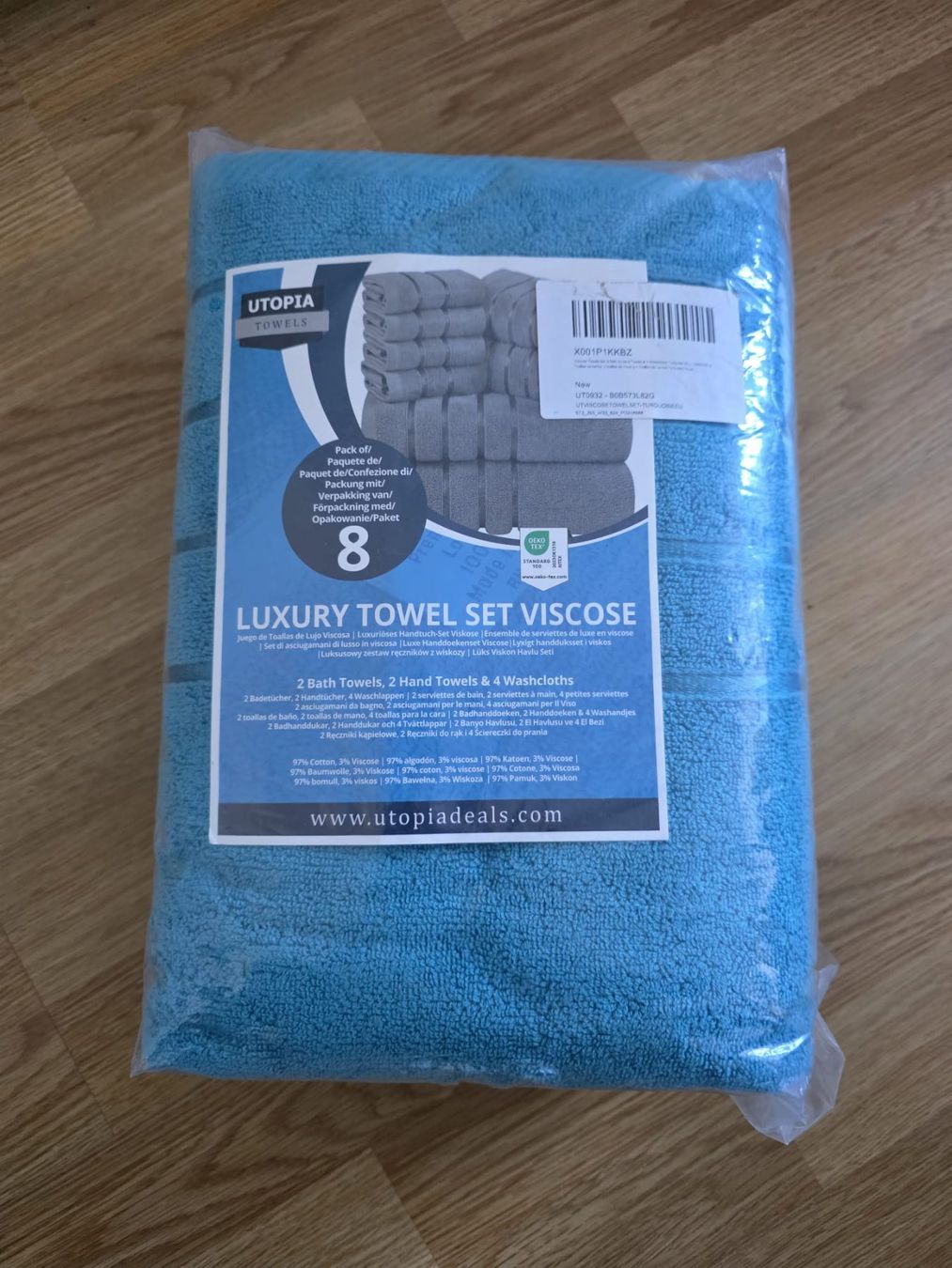 Teli da bagno: Utopia Handtuch Set, 8-teilig, blau, neu & originalverpackt – Nuovo e nell'imballaggio originale da Rheinfelden venduto da mar_fjh6