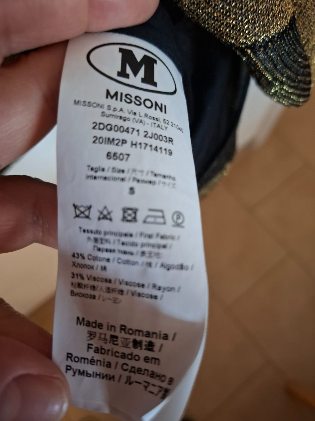 Missoni Vestiti: Robe Missoni taille S, dorée et noire – Usato da Echallens venduto da dianitas 4
