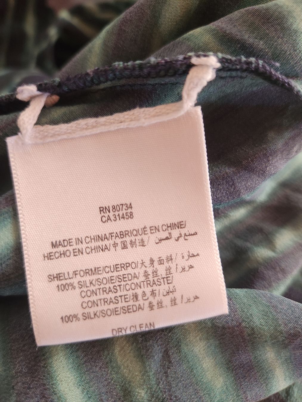 Vestiti: Robe soie imprimée rayures  vertes XS – Usato da Niedergösgen venduto da Eva2410 6
