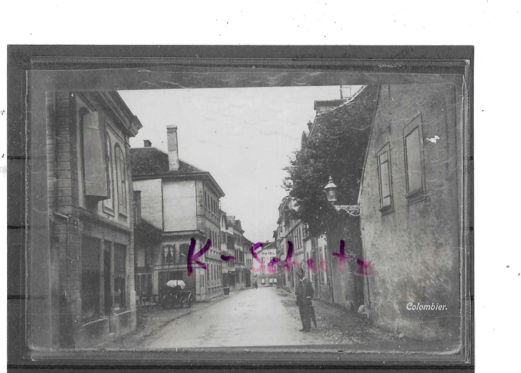 Cartoline postali: NE Colombier – Usato da Schocherswil venduto da Wilare