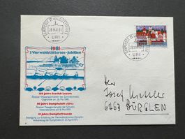 Sonderbrief Dampfboot Seeclub Luzern 100 Jahre  (M65)