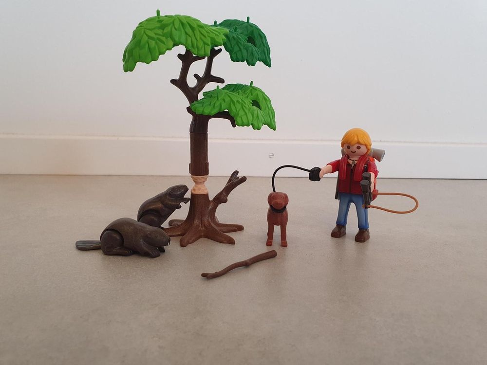 Playmobil Wild Life 5562 - Randonneur Avec Castor Et Chien - Neuf Scellé