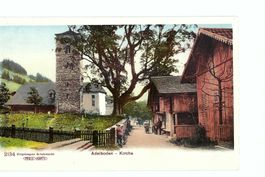 Adelboden Kanton Bern, Berner Oberland:  Kirche, Dorfstrasse