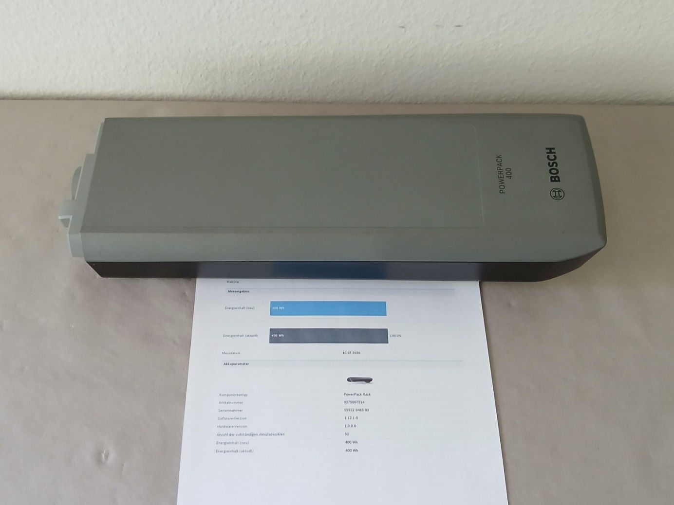 Bosch Batterie: Bosch Powerpack 400 mit 463Wh - Gepäckträger - Messbericht – Usato da Winterthur venduto da .-thx-.