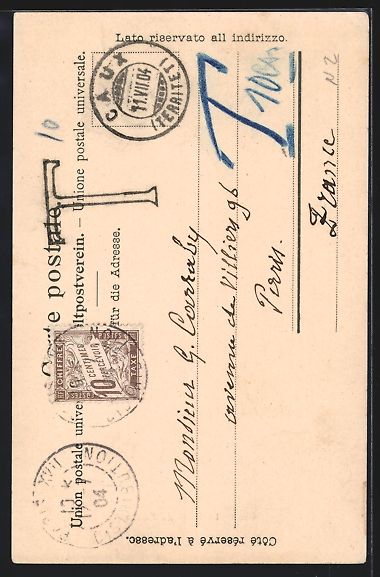 Cartoline postali: AK Caux, Le Front du Palace, 1904 – Usato da Berlin venduto da bartko-reher 1