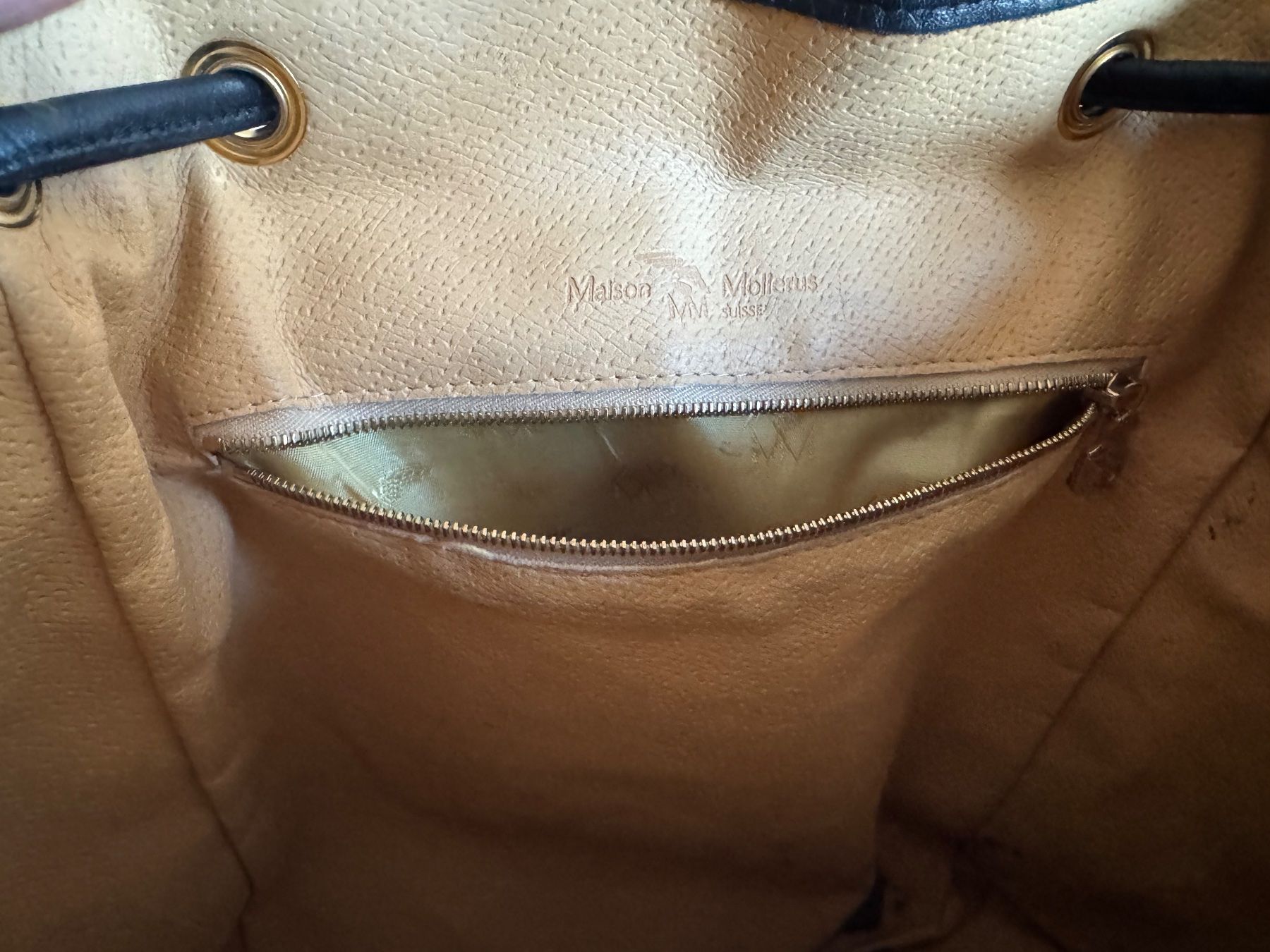 Maison Mollerus Zaini: Rucksack Maison Mollerus Leder schwarz – Usato da frauenfeld venduto da tia01 7