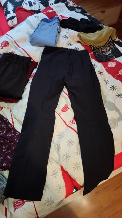 Elegante schwarze Anzugs-Hose, Gr. 38, NEU, Set: 2 Stk.