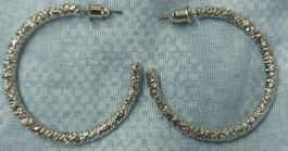 Creolen Ohrringe silberfarben, ungetragen, Modeschmuck