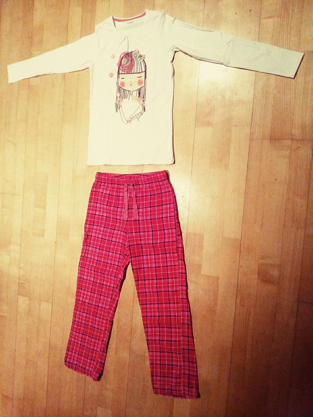 Pyjamas & Ähnliches: Pyjama im Set, pink_kariert Gr. 152 – Neu (gemäss Beschreibung) aus Zeneggen von shemesh_