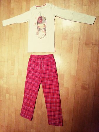 Pyjama im Set, pink_kariert Gr. 152